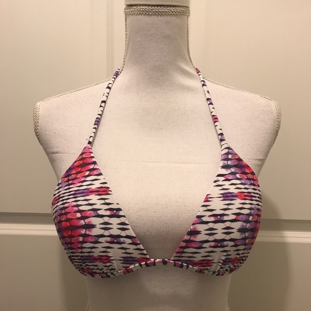 Christina Pink & Purple Triangle Bikini Top
